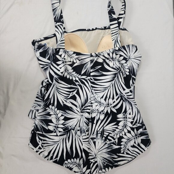 Silhouette Solution Women's Bathing Swimming Swim Suit Black & White Size 18 New - Picture 2 of 5